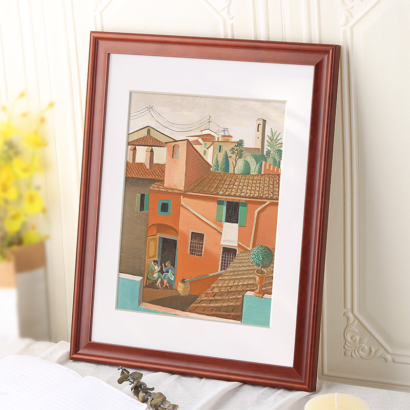 Solid wood photo frame wall-mounted 20 14 16 18 24 30 32-inch 4K 8K open A3 fixed mounting picture frame puzzle