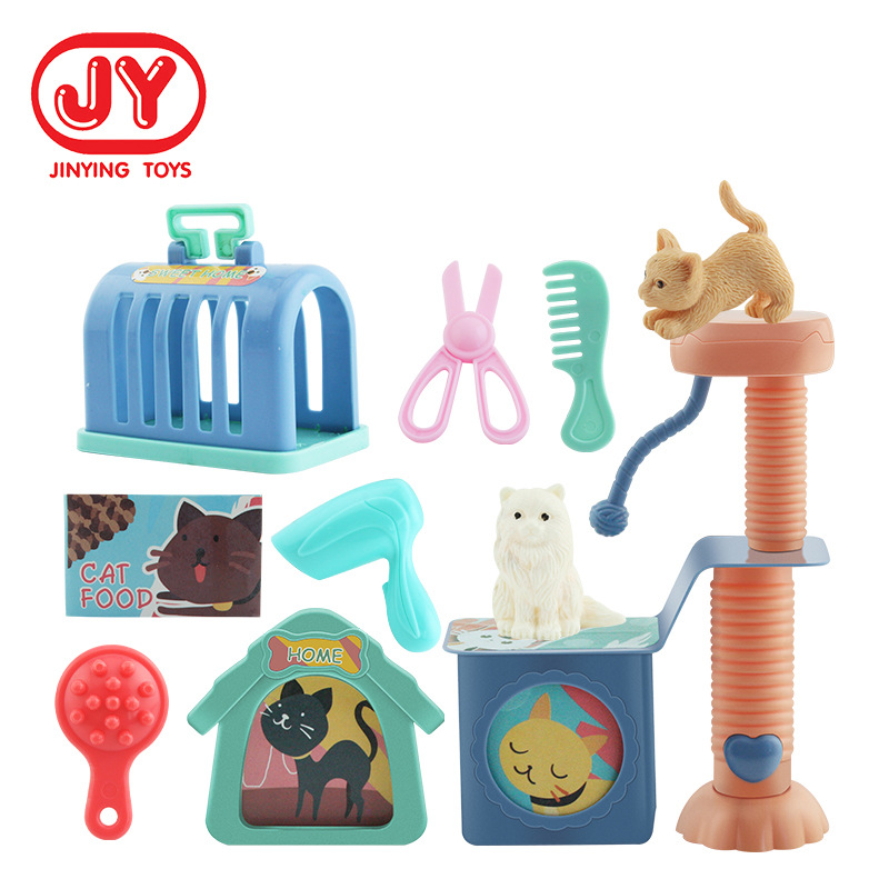 Amazon Venta caliente Casa de juego los niños juguete simulación PET gato Médicos serie equipo ventana caja fábrica al por mayor