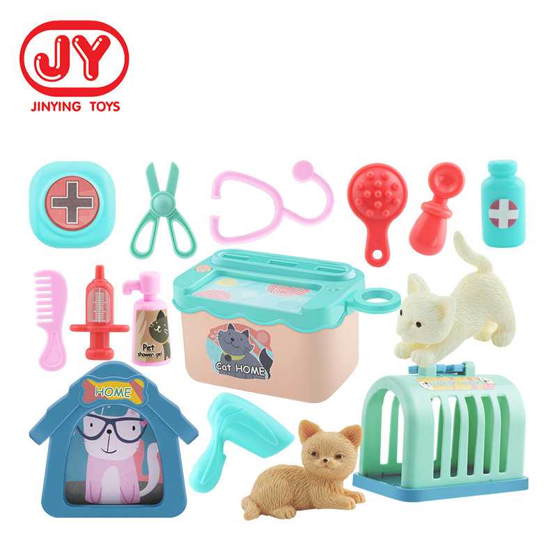 Amazon Venta caliente niños jugar casa juguetes simulación PET CAT Care serie fuente fábrica al por mayor