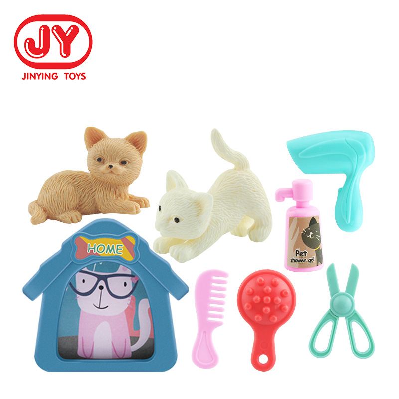 Amazon Venta caliente niños jugar casa juguetes simulación PET CAT Care serie fuente fábrica al por mayor