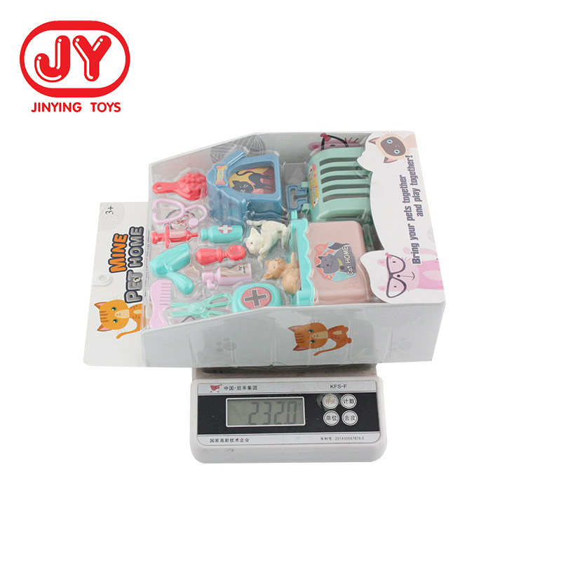 Amazon Venta caliente niños jugar casa juguetes simulación PET CAT Care serie fuente fábrica al por mayor