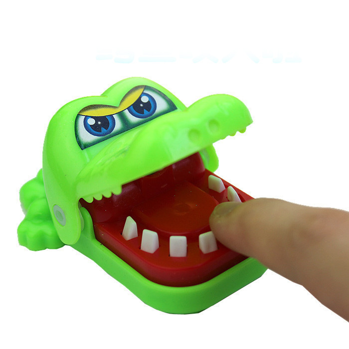 Dibujos animados nuevo exótico morder pequeño cocodrilo llavero Boca Grande cocodrilo parodia juguete divertido para niños