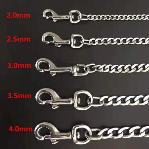 Anti-bite dog traction iron chain dog leash plus foam anti-stranglehold small, medium and large dog chain metal dog chain