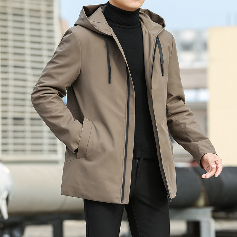 Abrigo de invierno de algodón acolchado 2022 hombres con capucha engrosada cálido abrigo corto de algodón acolchado juventud color sólido casual moda abrigo de algodón acolchado