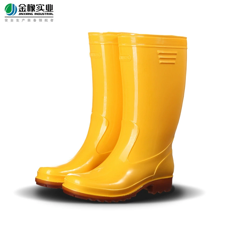 Хлопковые резиновые сапоги с золотым дубовым ремешком, Нескользящие маслостойкие, устойчивые к кислотам и щелочам, мужская длинная обувь для воды, резиновые сапоги для рыбалки, фермерства, уличные