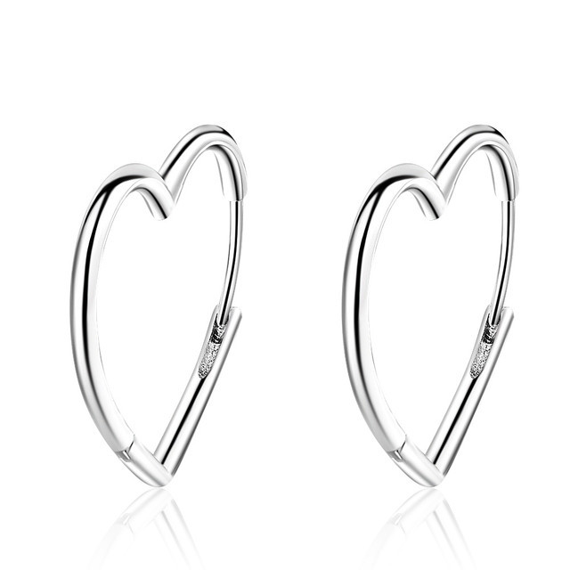 New fashion elegant heart buckle women's earrings South Korea style charming simple ear hoop jewelry female