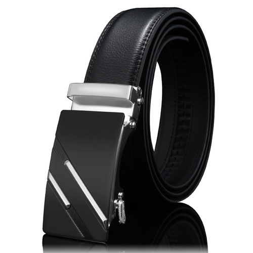 Men's Bulk Wholesale Genuine Leather Self-locking Buckle Full Cowhide Men's High-end Casual Business Pants Belt Male Pants Belt