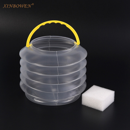Plastic portable pen washer retractable folding large and small transparent multi-purpose compressed portable pen washer barrel wholesale