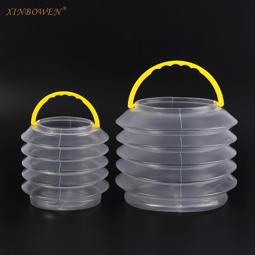 Plastic portable pen washer retractable folding large and small transparent multi-purpose compressed portable pen washer barrel wholesale