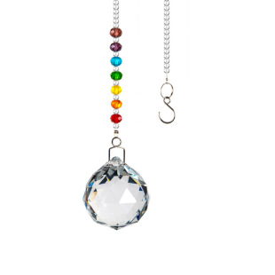 Amazon AliExpress K9 crystal lighting ball crystal chain hanging curtain 33cm crystal pendant prism rainbow pendant
