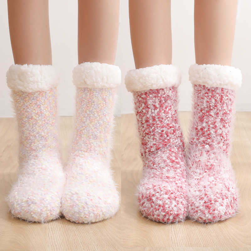 Floor Socks Adult Snow Socks Sleep Socks Carpet Socks Autumn and Winter Home Warm Thickened fleece-lined Slippers Socks Women Floor Socks Adult Snow Socks Sleep Socks Carpet Socks Autumn and Winter Home Warm Thickened fleece-lined Slippers Socks Women