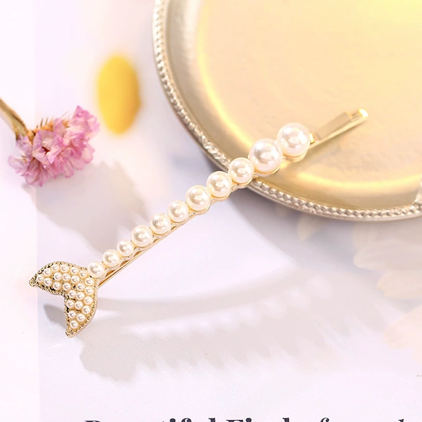 One word clip big fishtail pearl