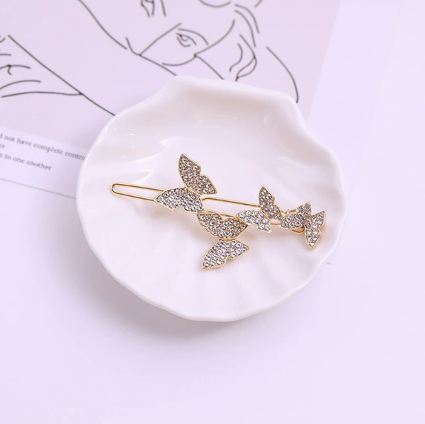 Frog clip butterfly golden color