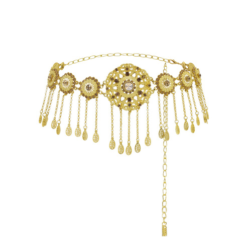 New fashionable single-layer club women's adjustable gold-plated diamond body chain wholesale