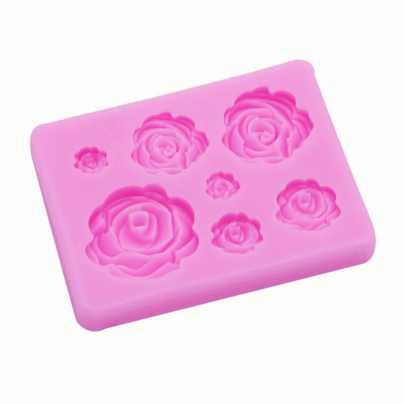  handmade soap, acrylic fondant, decorations contains rose, silicone mold, 3D, flowered