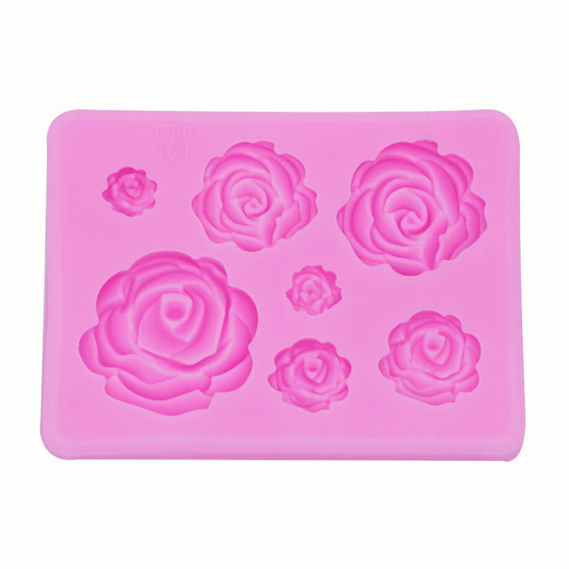  handmade soap, acrylic fondant, decorations contains rose, silicone mold, 3D, flowered