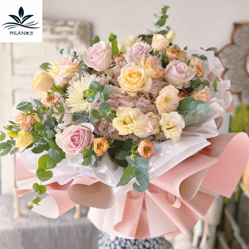 Bolsa de plástico flor artefacto ramo embalaje revestimiento base fija espada barril flores envuelto flor molde flor arreglo artefacto al por mayor