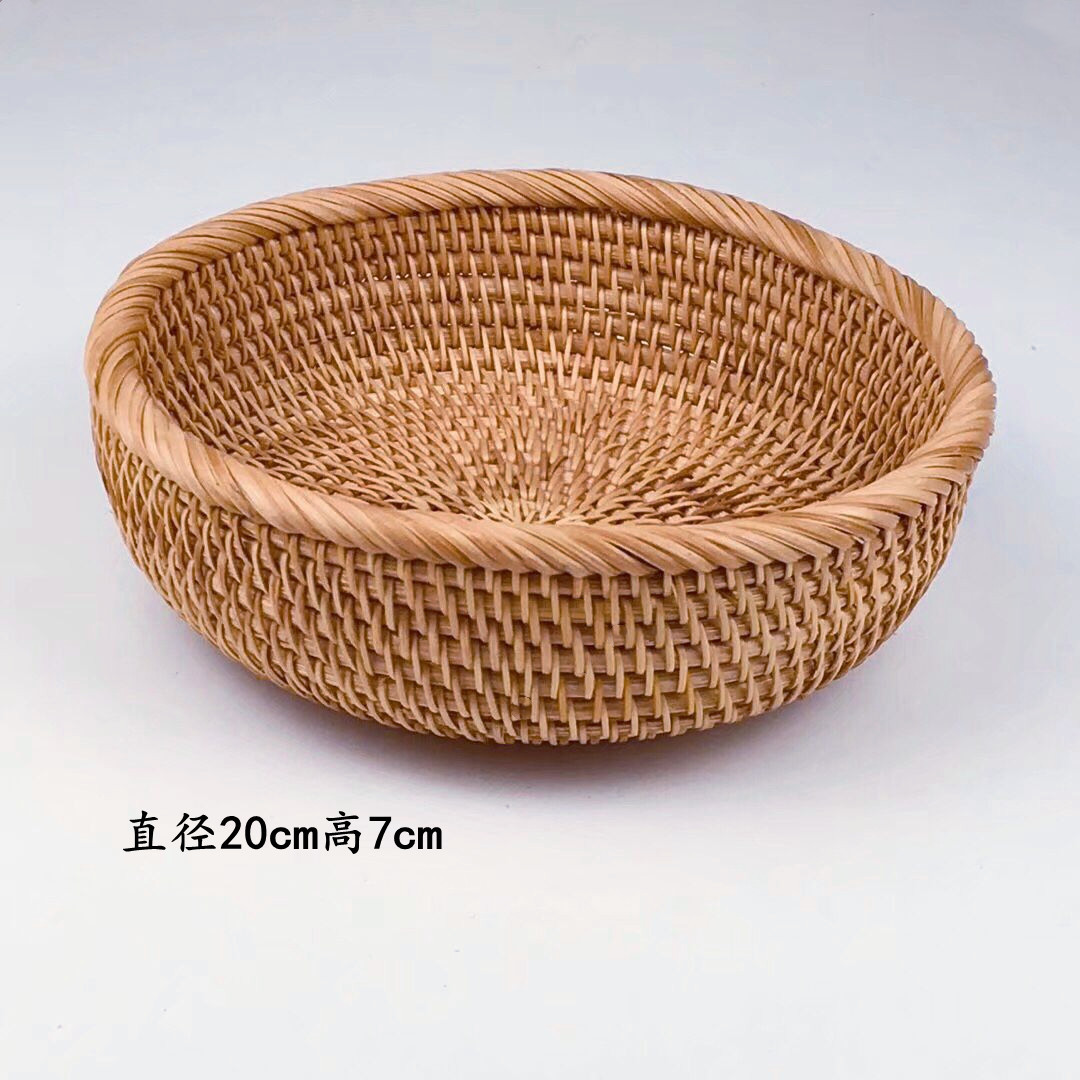 Vietnam ratán cesta de dulces cesta de almacenamiento cesta de frutas plato cesta de mimbre cesta de almacenamiento de dulces ronda cesta de frutas redonda