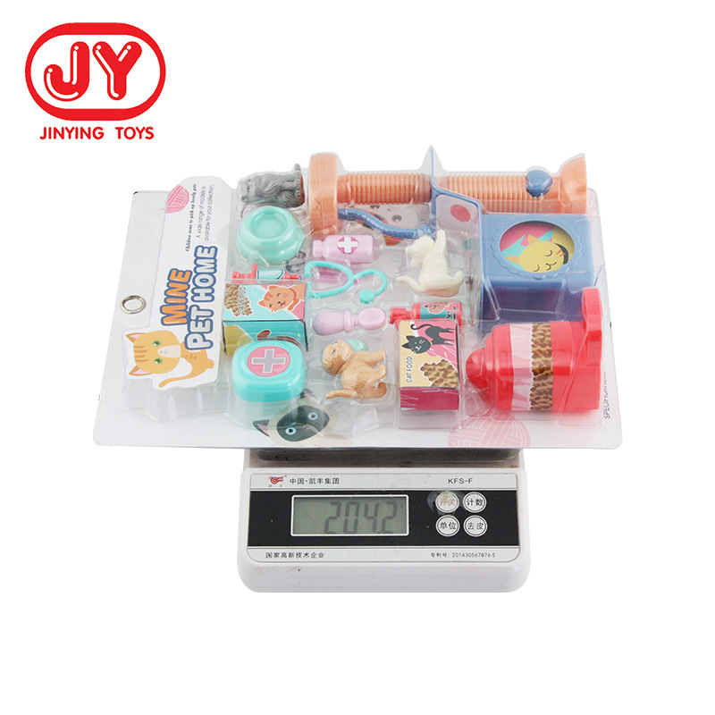 Amazon venta caliente de juguetes para niños en casa simulación de mascotas, gatos, equipos médicos, serie de juegos de origen, fábrica al por mayor
