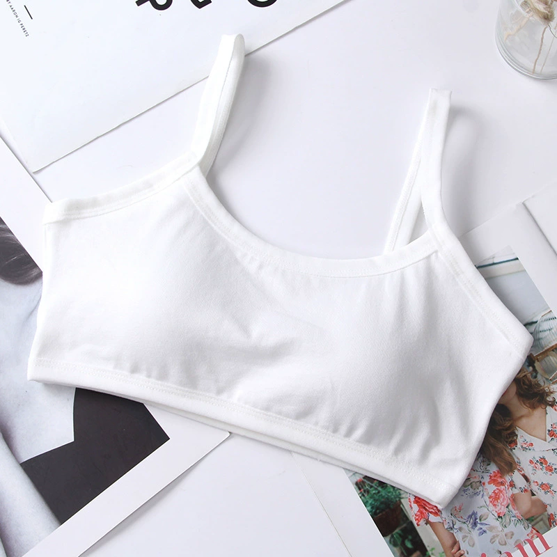 Underwear for students, cotton top with cups, short protective underware, bra top
