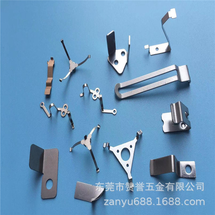 五金件弹片led灯管触片灯带卡子吸顶灯卡扣弹片灯管镀金冲压弹片