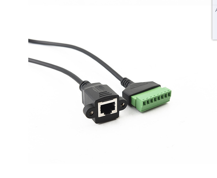 Cable extension cable rj45 female socket to welding-free terminal wiring broadband pure copper computer connection network connector lengthened Cable extension cable rj45 female socket to welding-free terminal wiring broadband pure copper computer connection network connector lengthened