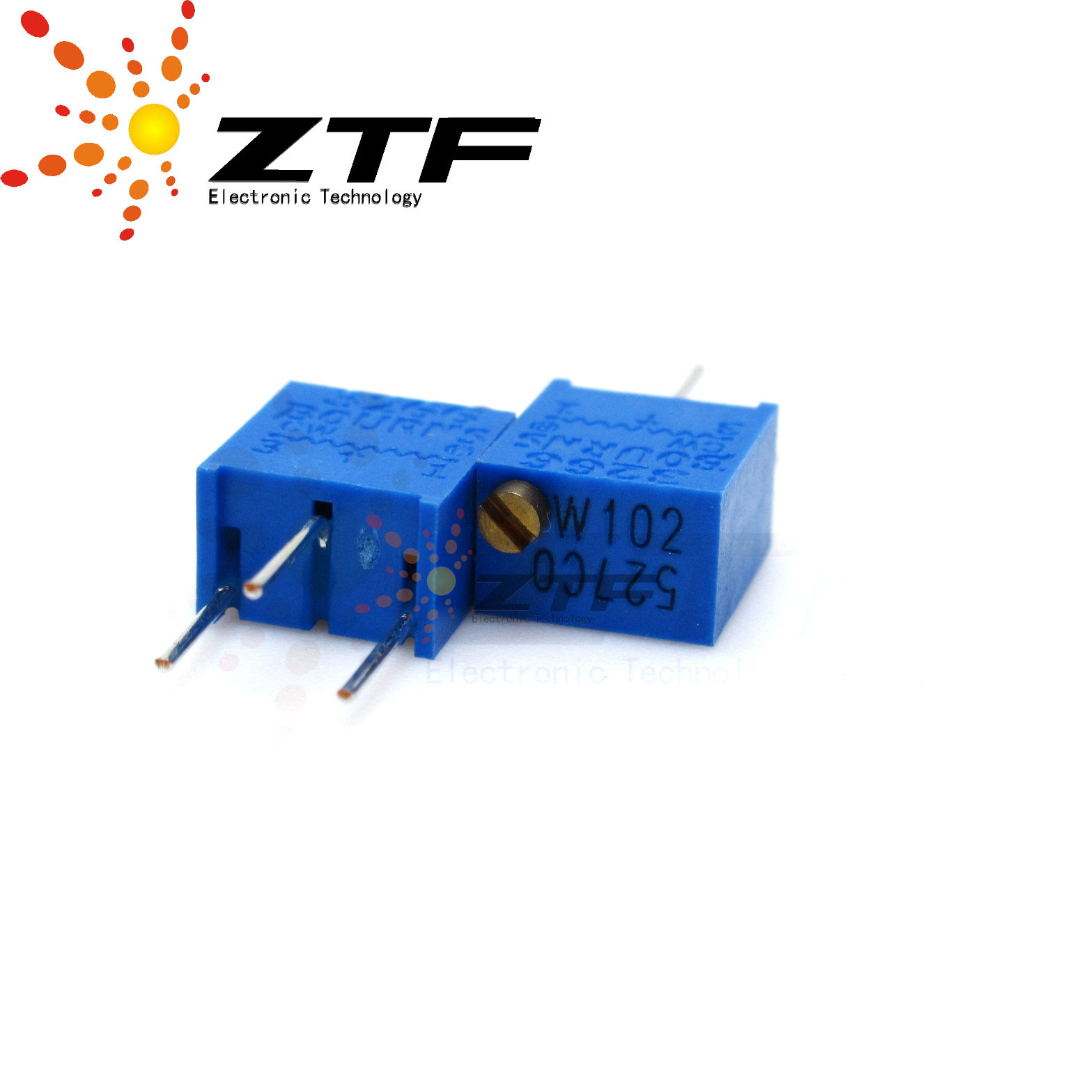 BOURNS电位器精密可调电阻3266W-102LF（1K）开关电位开关旋转