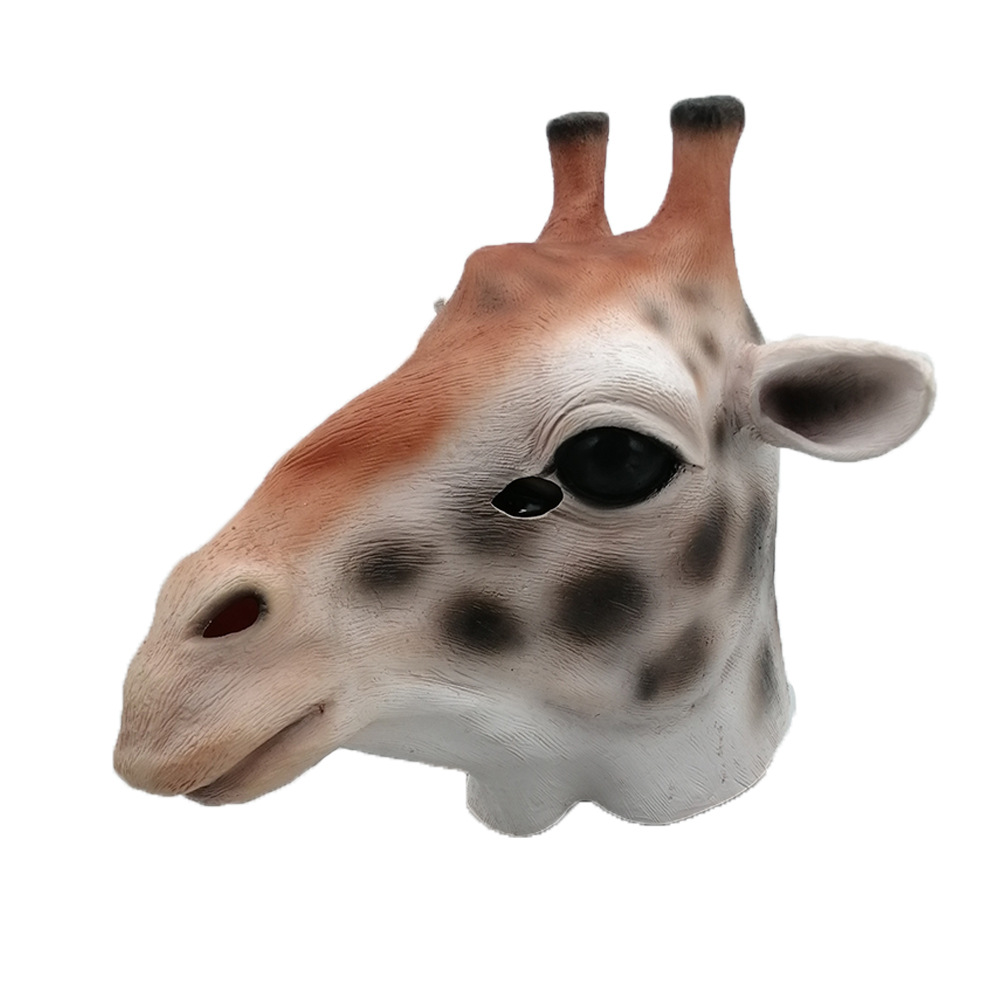 動物ラテックスマスク頭カバーシミュレーションウサギ雄鶏象虎鳩恐竜豚頭馬頭キリンパーティーアイテム