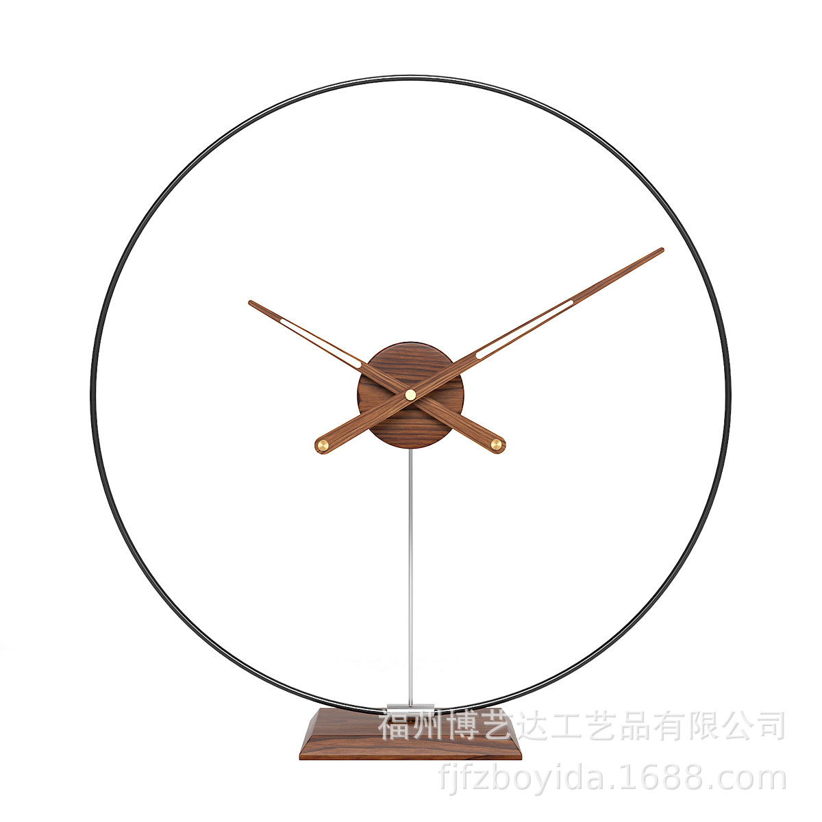 Nordic Light luxury style mute wall clock modern minimalist table iron clock creative home living room decorative clock