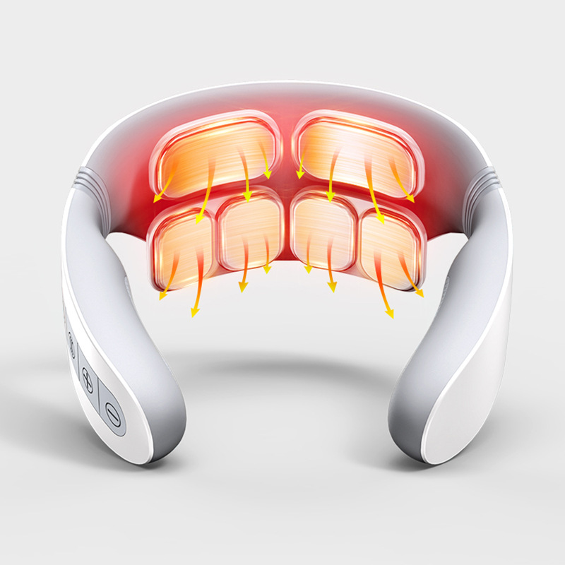 Instrumento de masaje hombro y cuello mejorado protector de cuello de seis cabezas pulso eléctrico hombro y cuello masajeador