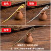 Metal modern retro Chinese hairpin for elderly, hairgrip, simple and elegant design, wholesale