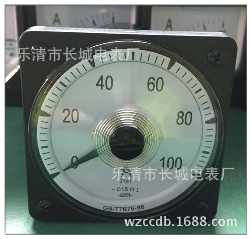 供应长城电表厂 2181 100A 75mv  广角度船用表直流电流表 指针式