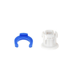 3D Printer Blue and White Card Claw Clip Accessory: Bowden Tube Holder for 4mm & 6mm Tubes, with Quick-Connect Plastic Quick-Fit Joint