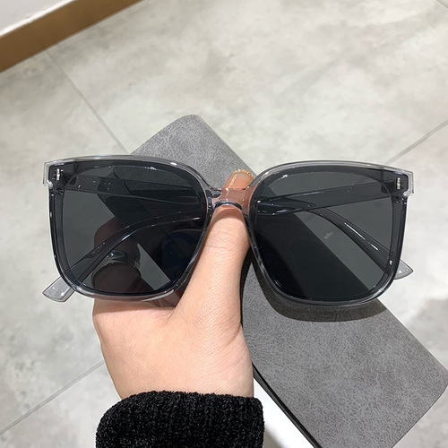 Jiaqi Sunglasses Women's  New Street Photography Large Square Sunglasses Men's Trendy Driving Anti-UV Glasses Frid