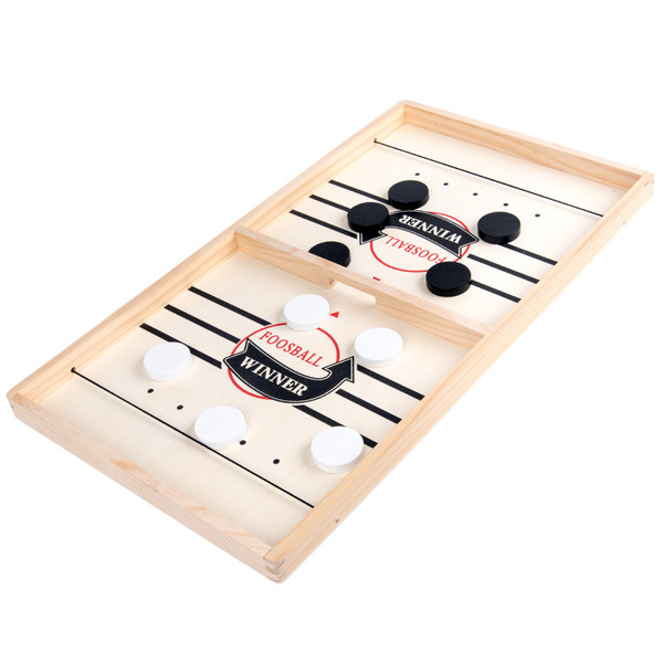Wooden interactive table hockey