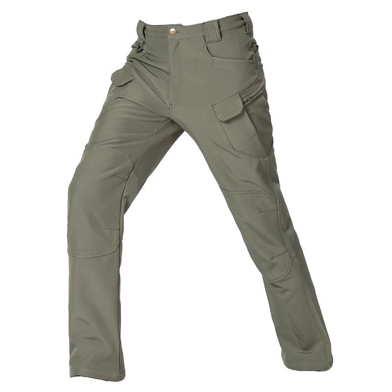 Foreign trade IX7 soft shell combat pants tactical pants multi-pocket overalls city commuter pants warm fleece-lined lightweight