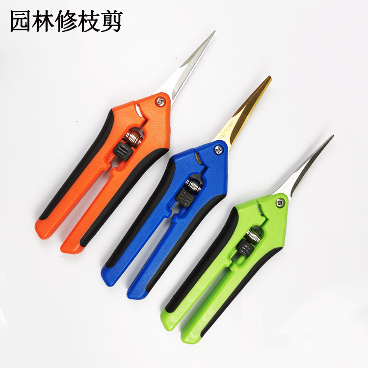 Tijeras de reparación de plántulas de frutas en stock Tijeras de brotes de hojas de acero inoxidable Tijeras de podar árboles frutales Tijeras de jardinería de ramas gruesas