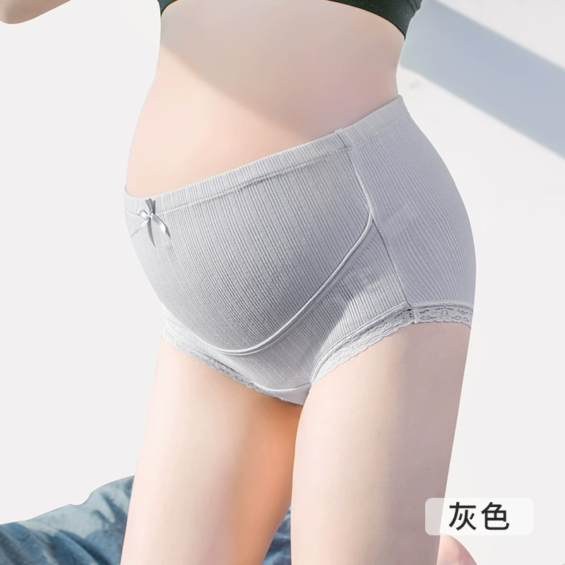 Pants, cotton shorts with belly support for young mother, plus size