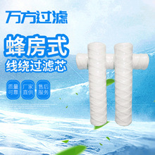 蜂房式线绕滤芯 大流量绕线滤芯 电镀过滤机滤芯PP线芯棉芯