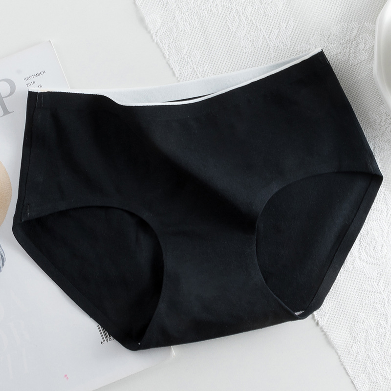 Ropa interior de mujer nueva de una pieza de algodón cintura media más tamaño calzoncillos de mujer ropa interior antibacteriana de color sólido para estudiantes