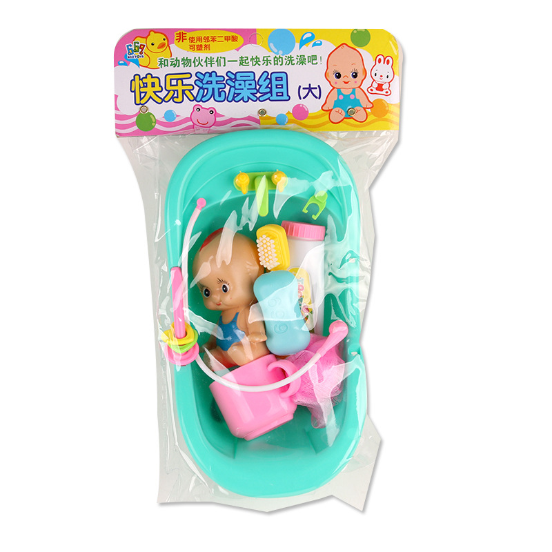 Children's realistic doll for bath, tub, plastic baby hygiene product, family toy play in water 4