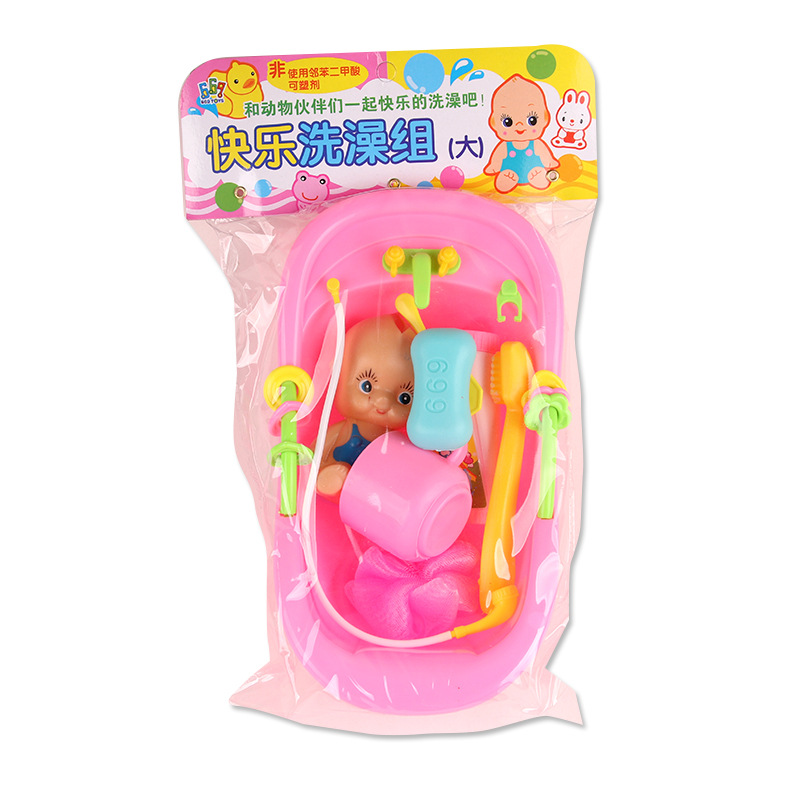 Children's realistic doll for bath, tub, plastic baby hygiene product, family toy play in water 5