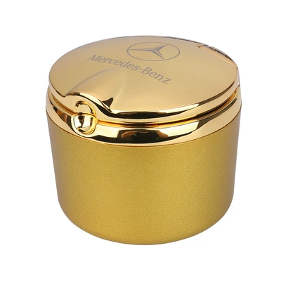 ashtray laser engraving logo – Car ashtray - gold-full-metal-cover-mirror