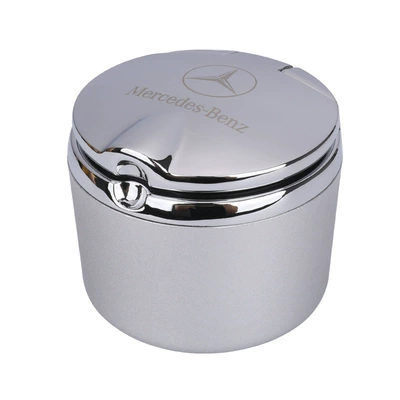 gift ashtray, Car ashtray - silver-full-metal-cover-mirror
