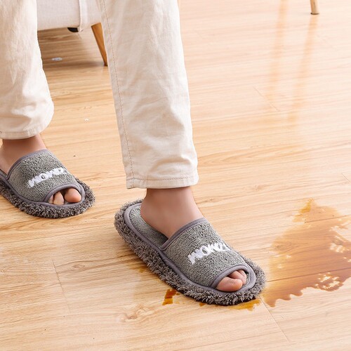 Protect wooden floor mute slippers cross-border Korea and Japan removable bottom floor wiping slippers lazy home slippers