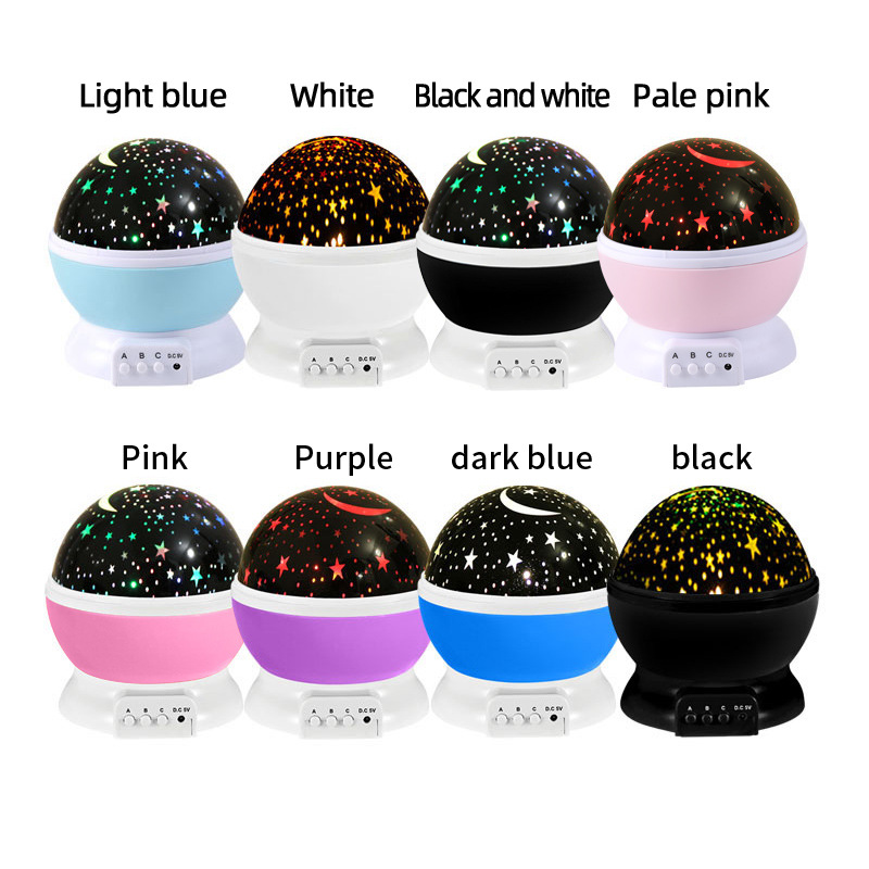 Proyector de luz estrellada sueño giratorio bola estrellada romántica atmósfera LED niños luz nocturna Navidad Amazon