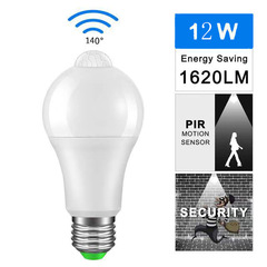 Smart LED human sensor bulb LED bulb light stair hallway switch plastic wrap aluminum E27 infrared sensor light