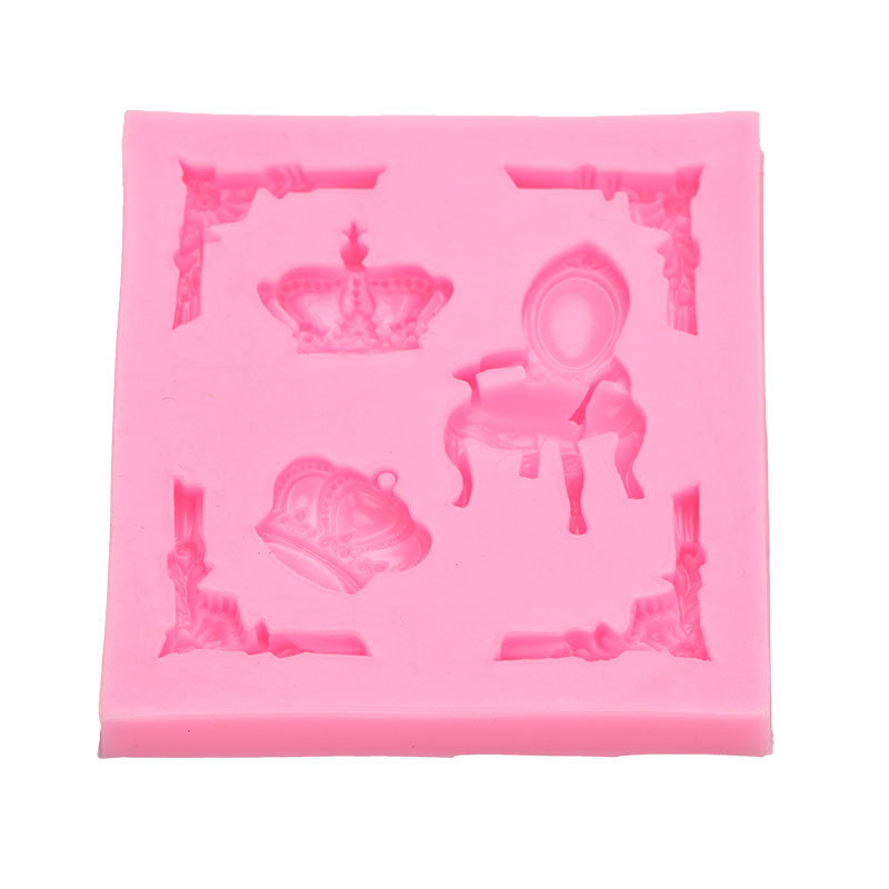 Corona marco taburete forma decoración de la torta chocolate molde corona sombrero aromaterapia yeso silicona líquida