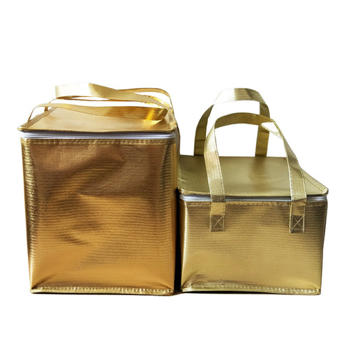 Cake insulation bag wholesale gold zipper double layer heightening 6 inches 8 inches 10 inches aluminum foil refrigerated food takeaway bag