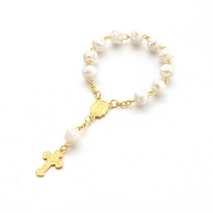 Etsy hot selling baby pink cream rose bracelet love beads gift wedding gift finger chain